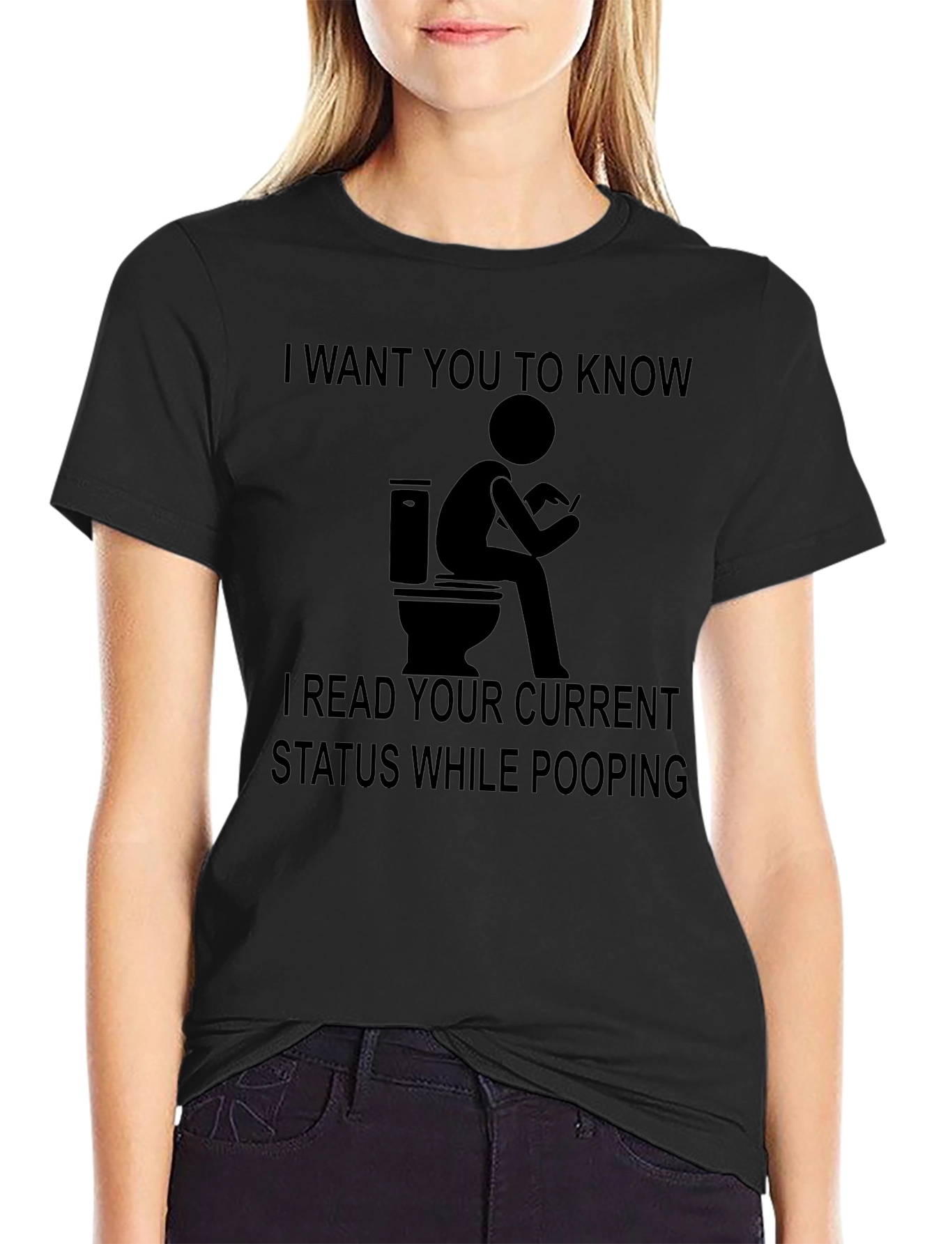Funny Toilet Humor T-Shirt - Read Your Status