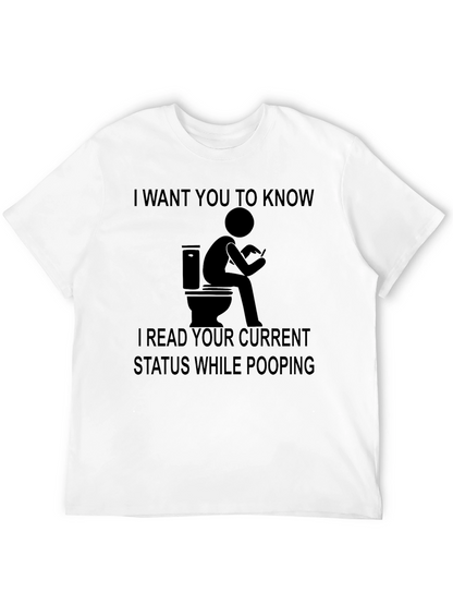 Funny Toilet Humor T-Shirt - Read Your Status