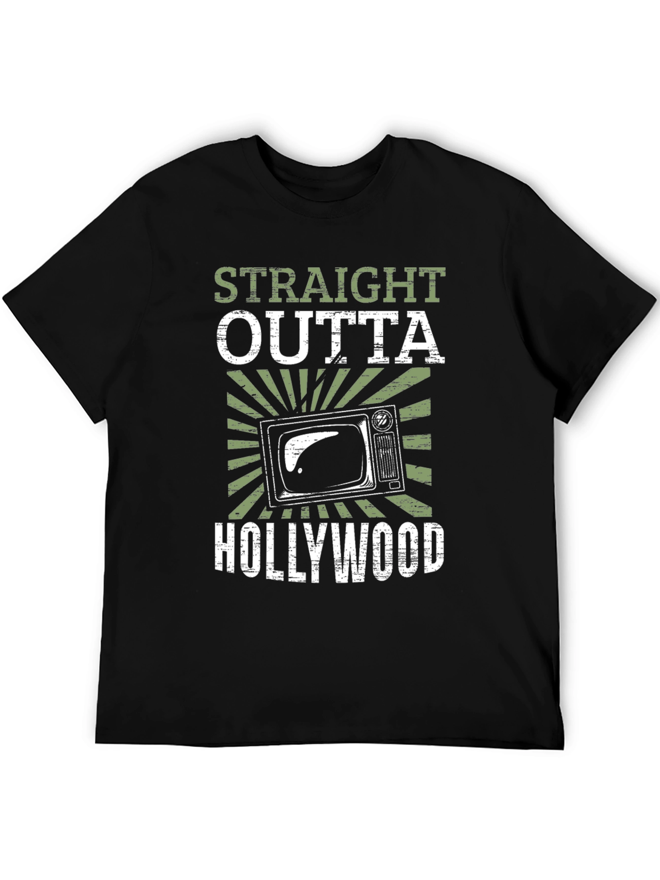 Straight Outta Hollywood Black Graphic Tee