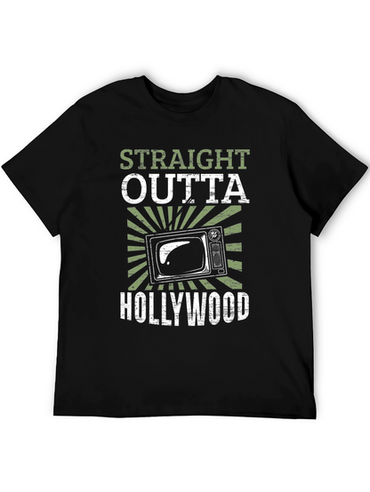 Straight Outta Hollywood Black Graphic Tee