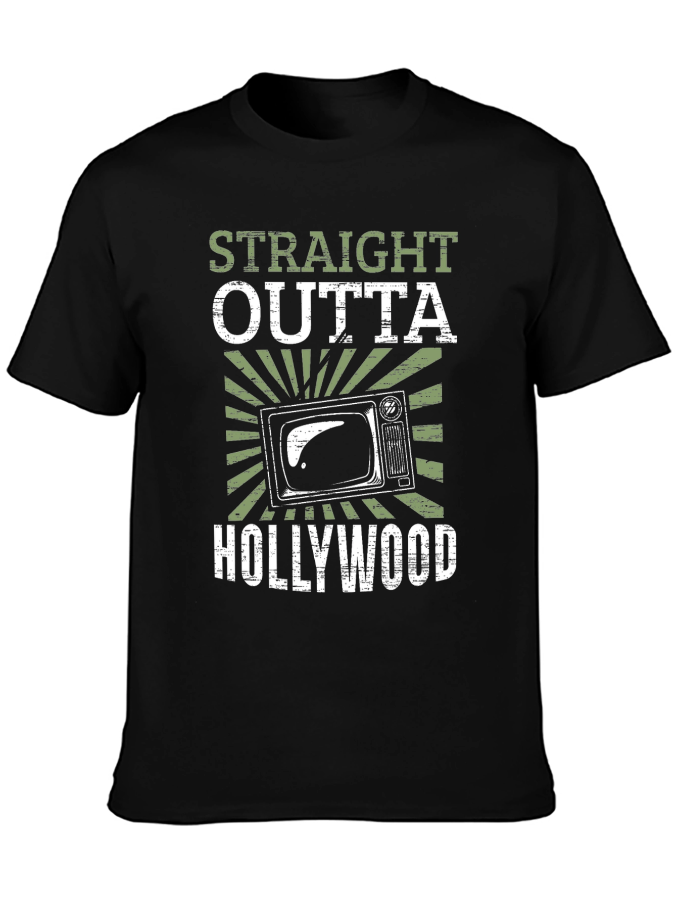 Straight Outta Hollywood Black Graphic Tee