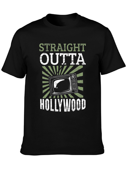 Straight Outta Hollywood Black Graphic Tee