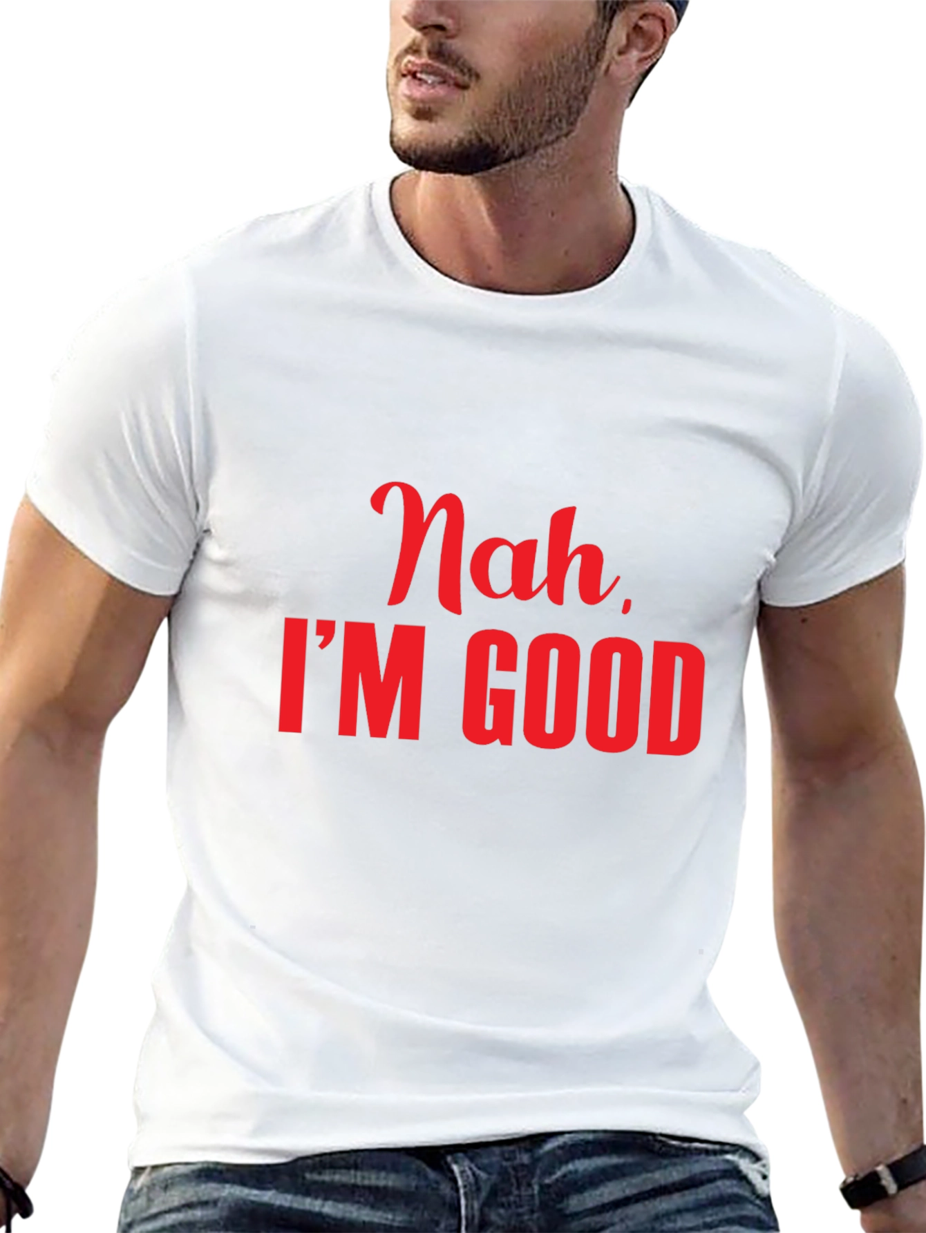 Nah Im Good Slogan Tee - Casual Comfort