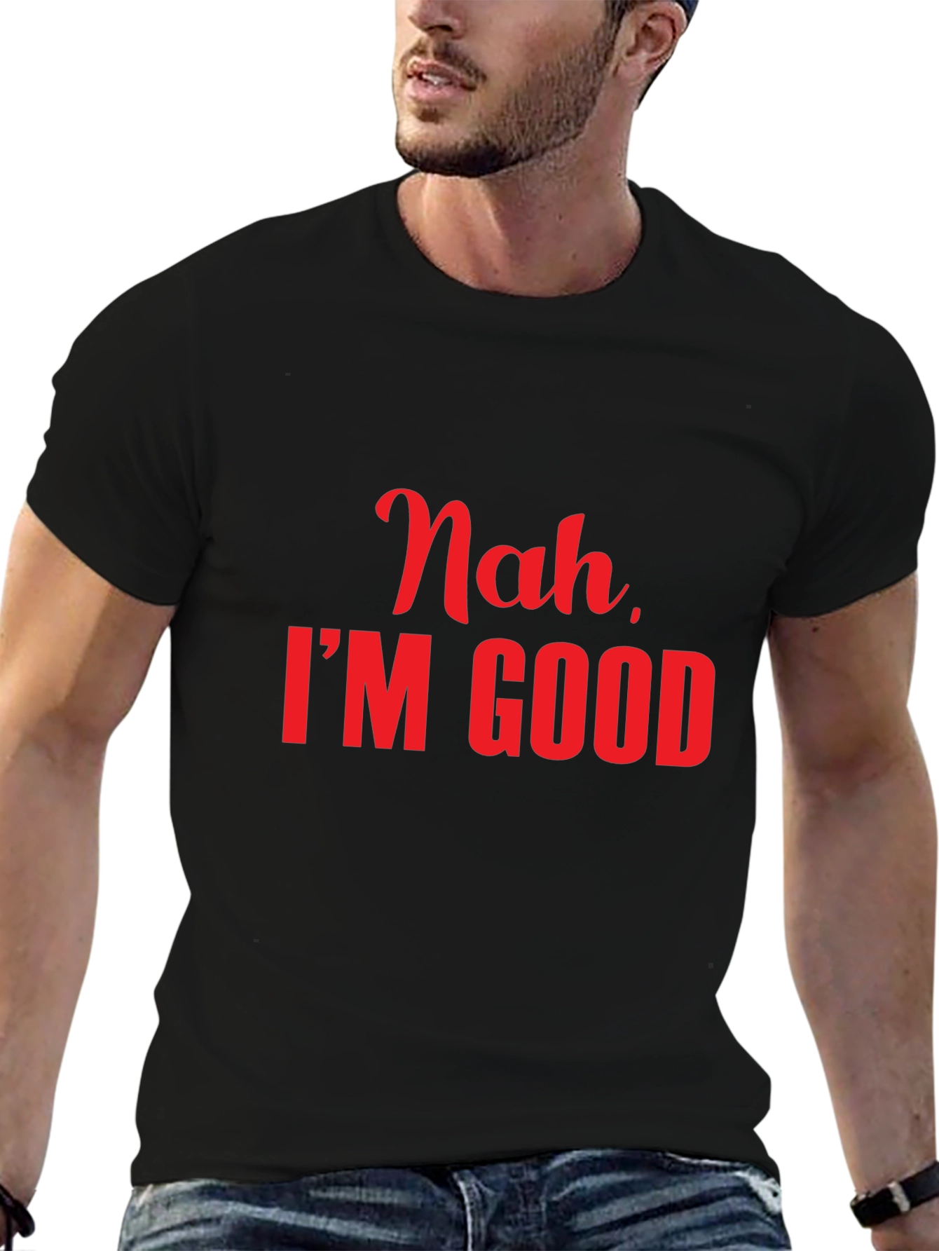 Nah Im Good Slogan Tee - Casual Comfort