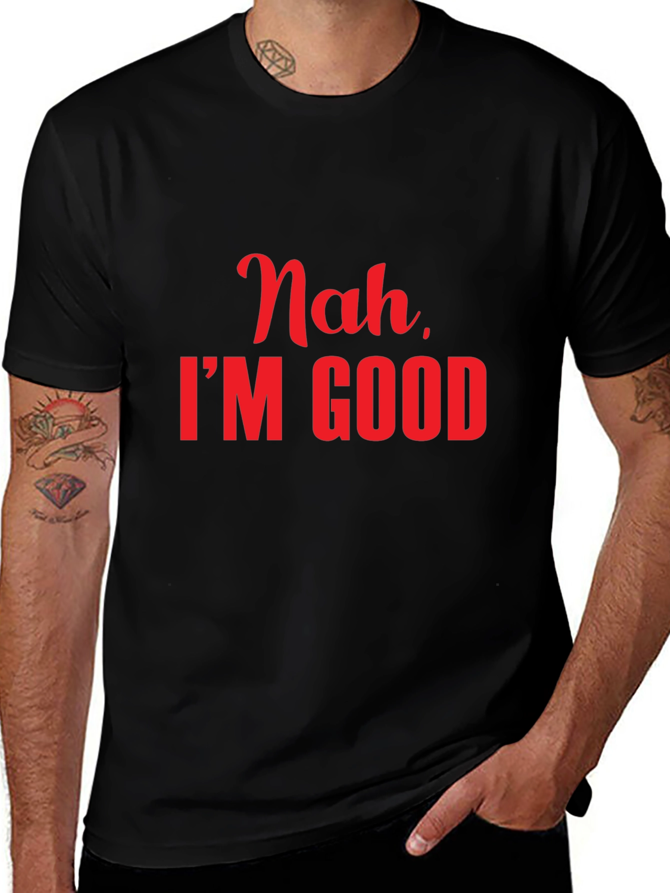 Nah Im Good Slogan Tee - Casual Comfort