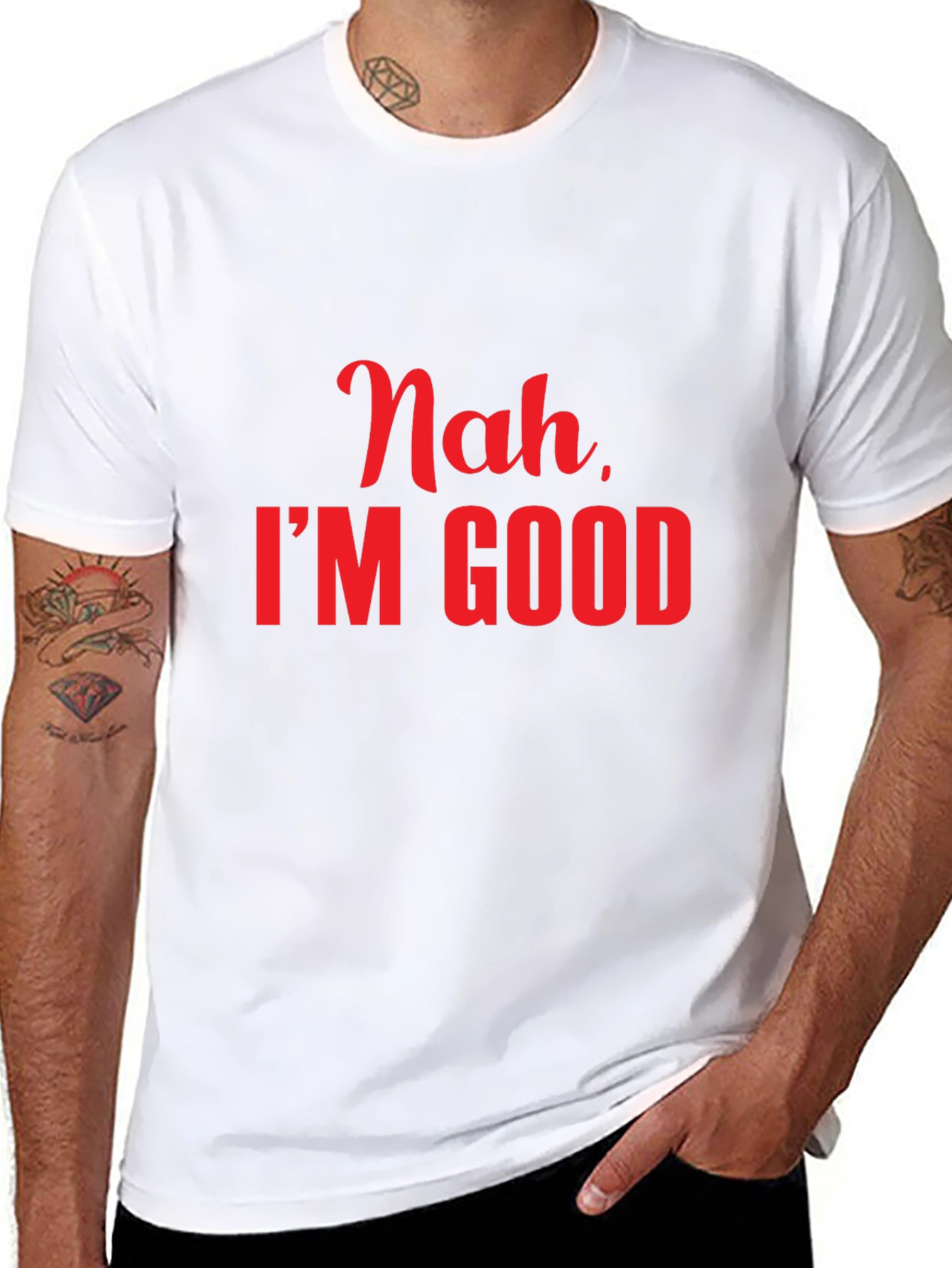 Nah Im Good Slogan Tee - Casual Comfort