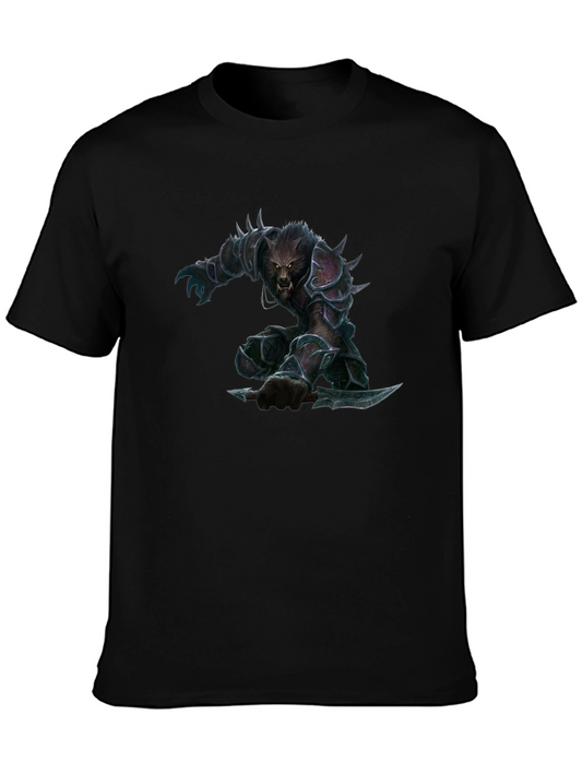 Werewolf Warrior Graphic Tee - Black