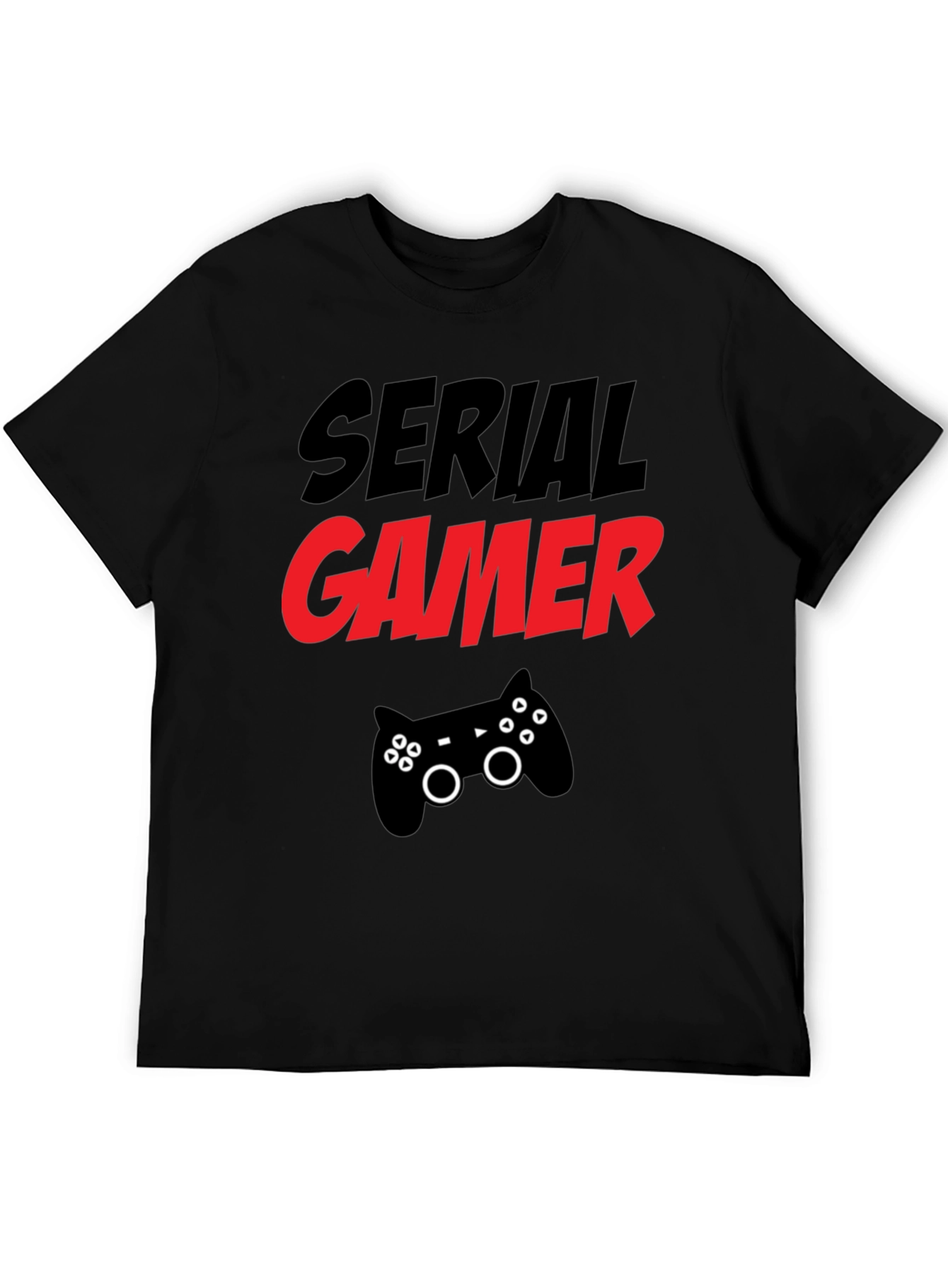 Serial Gamer T-Shirt - Black Gaming Tee