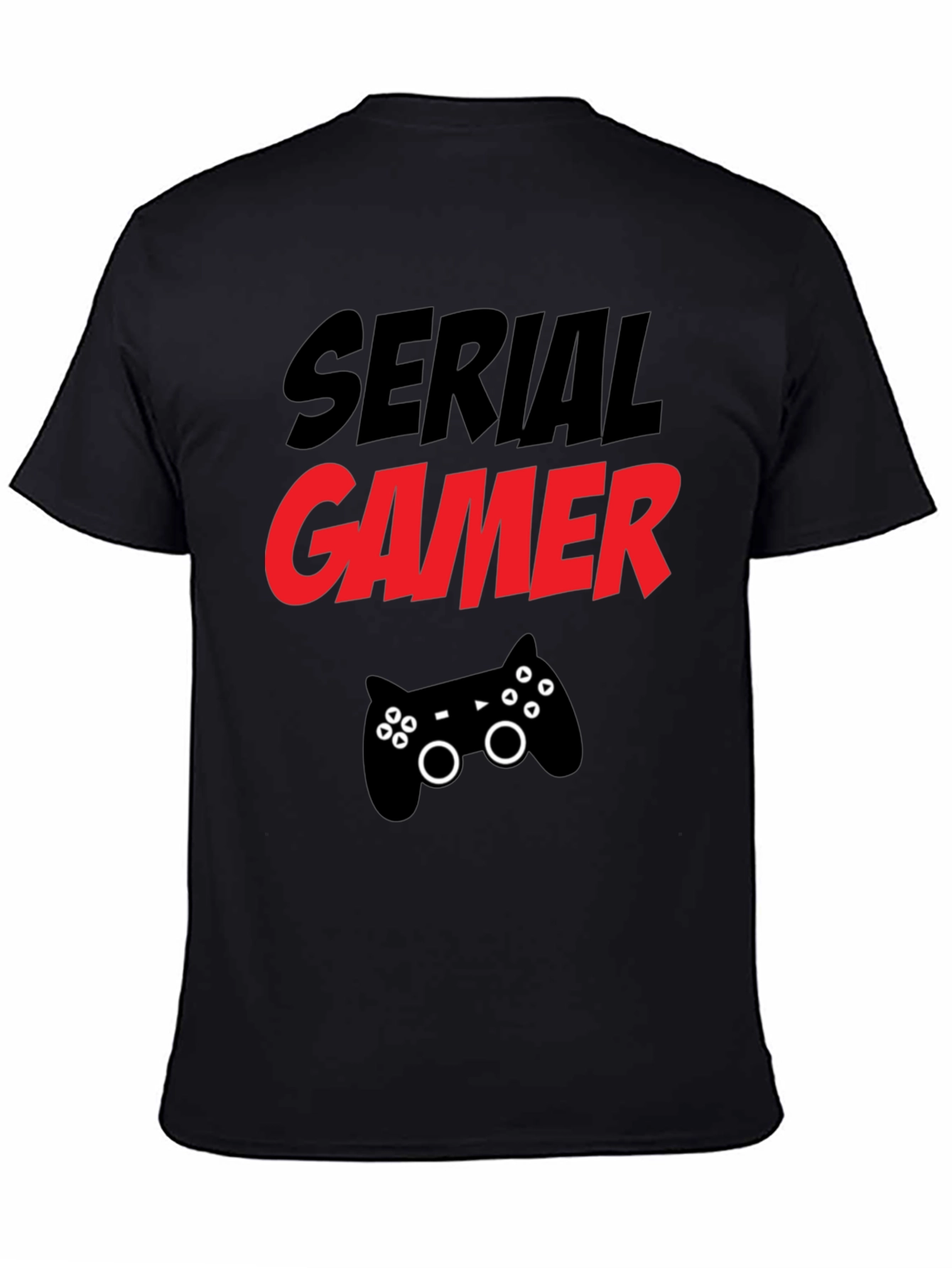 Serial Gamer T-Shirt - Black Gaming Tee