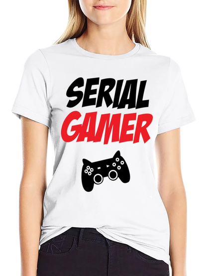 Serial Gamer T-Shirt - Black Gaming Tee