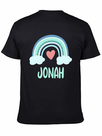 Personalized Jonah Rainbow Heart T-Shirt