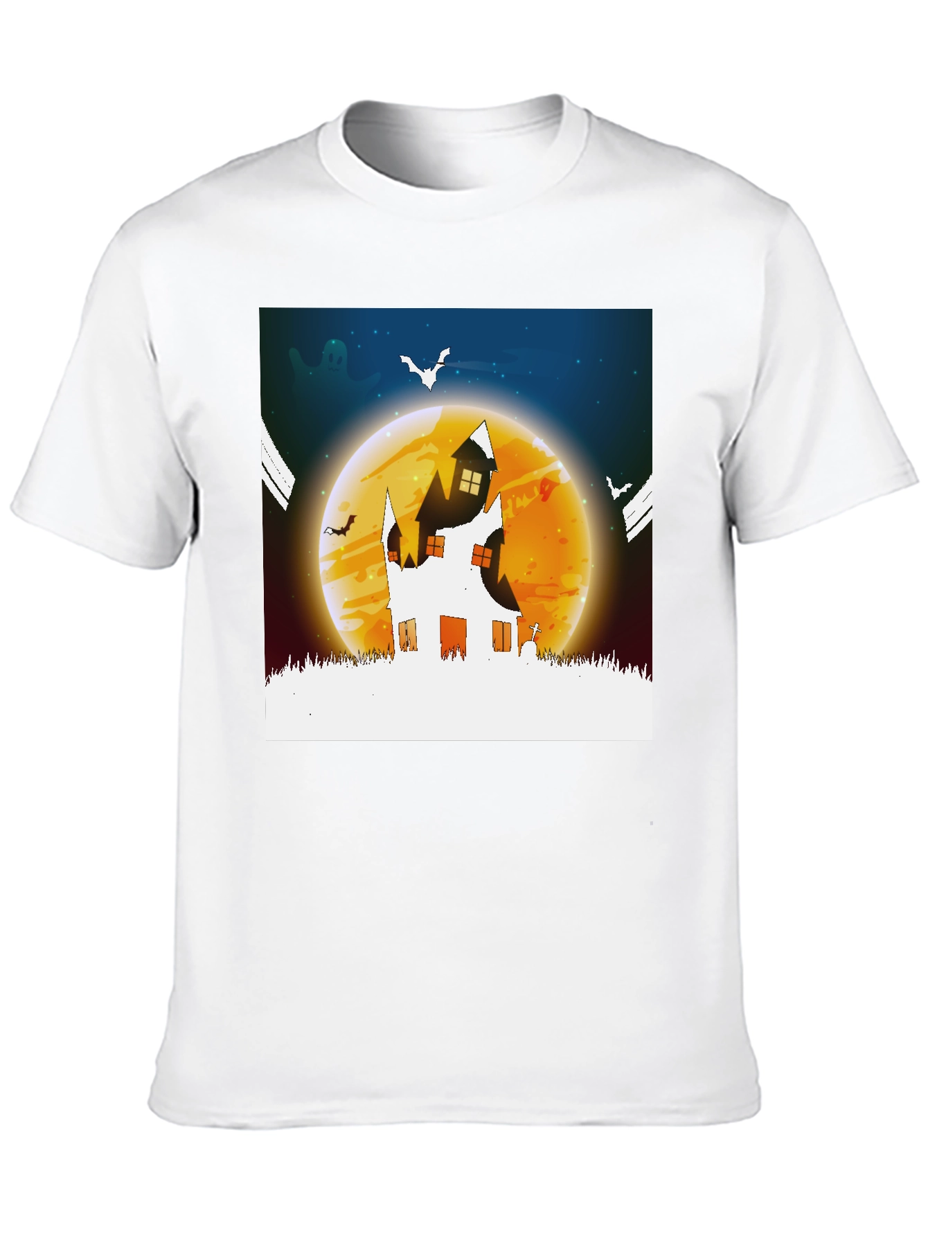 Halloween Haunted House Graphic Tee - Spooky Season!