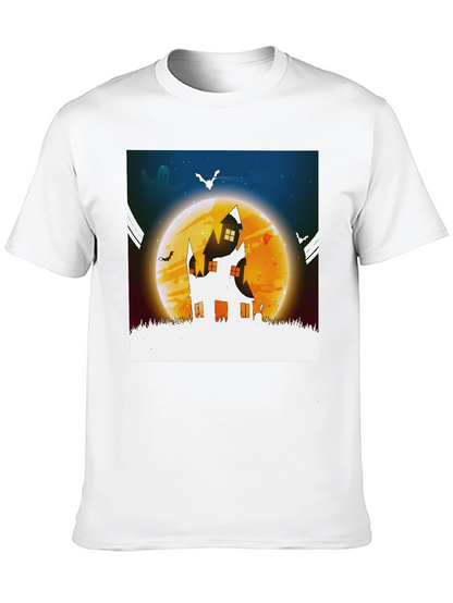 Halloween Haunted House Graphic Tee - Spooky Season!