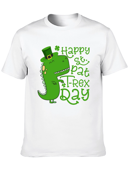 Happy St. Pat-T Rex Day Black T-Shirt
