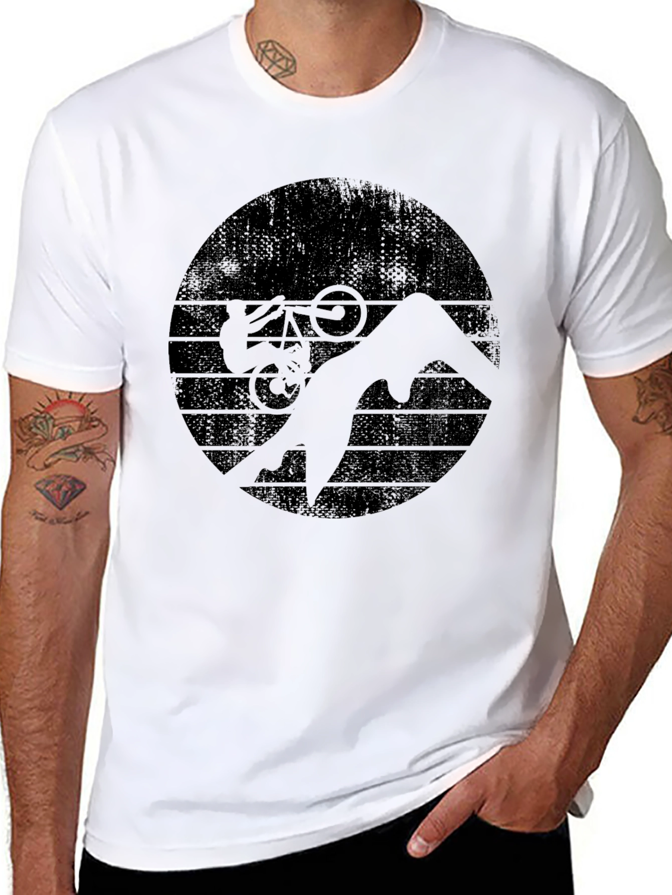 Mountain Bike Silhouette Graphic T-Shirt