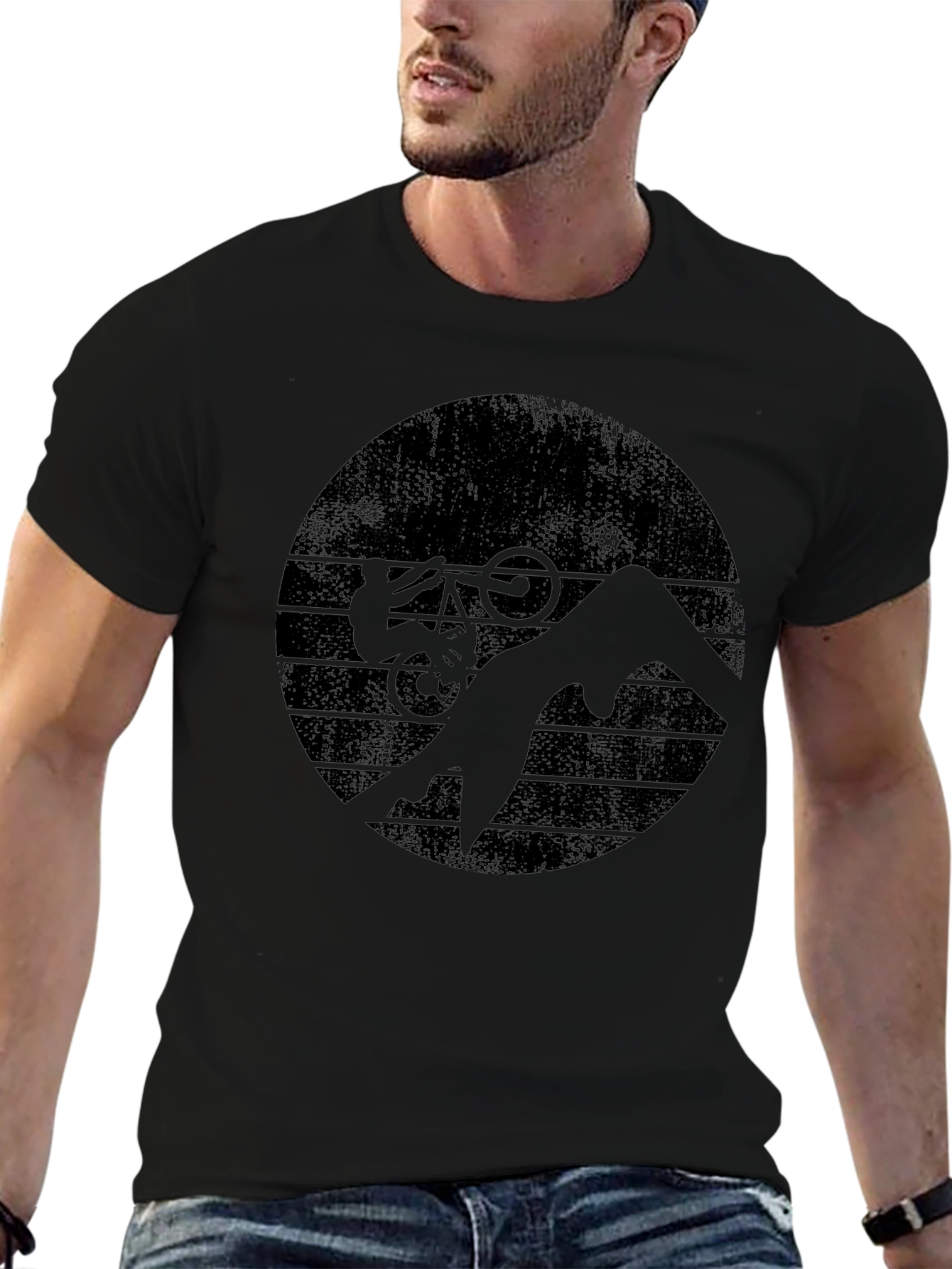 Mountain Bike Silhouette Graphic T-Shirt