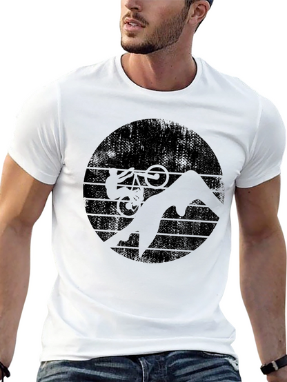 Mountain Bike Silhouette Graphic T-Shirt