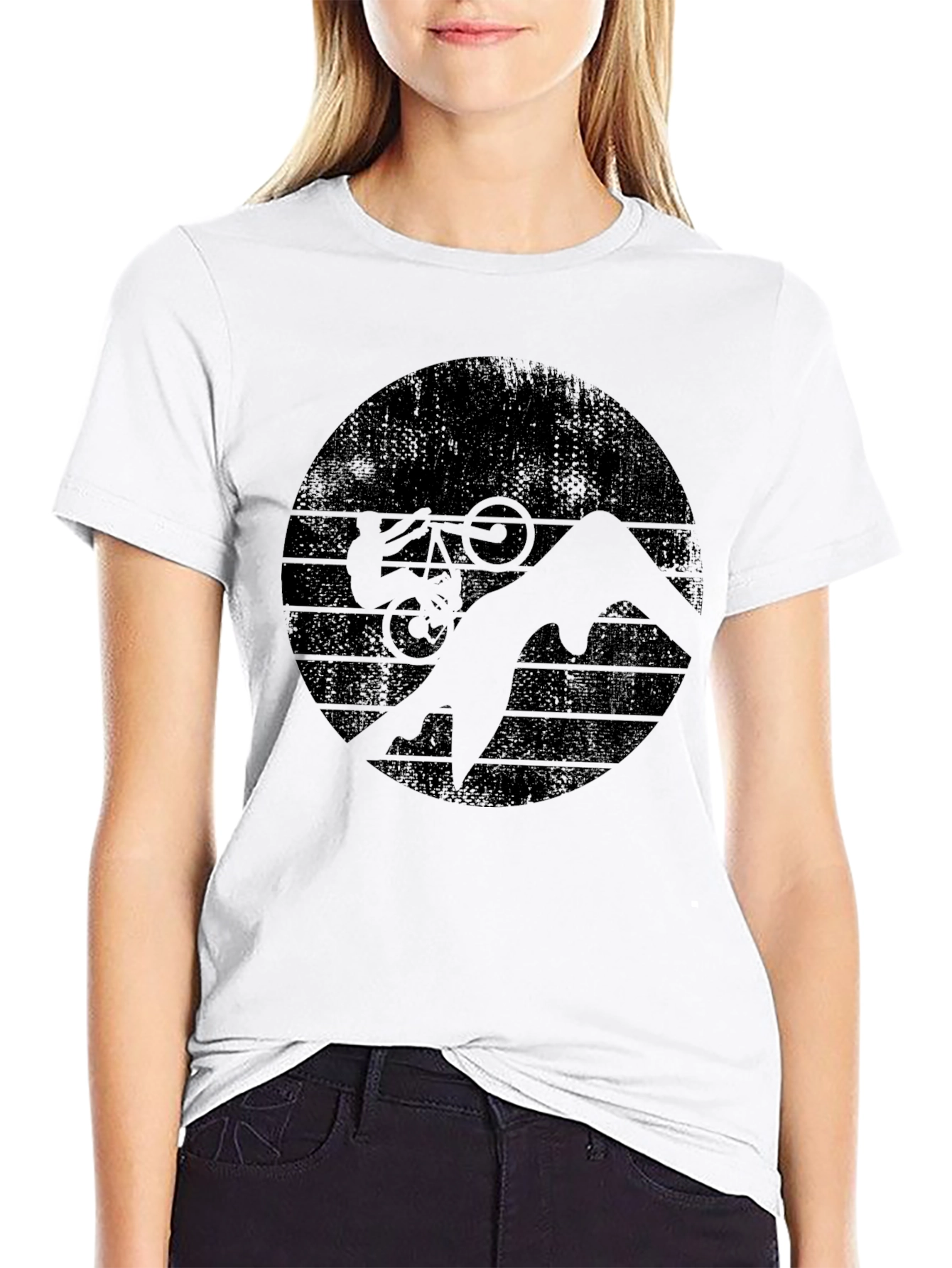 Mountain Bike Silhouette Graphic T-Shirt