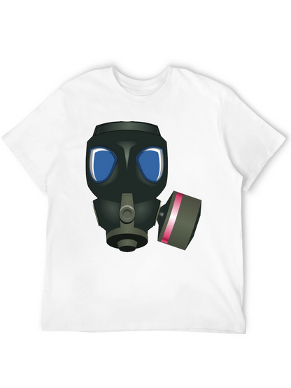 Gas Mask Graphic T-Shirt - Black Casual Tee