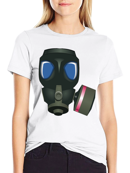 Gas Mask Graphic T-Shirt - Black Casual Tee