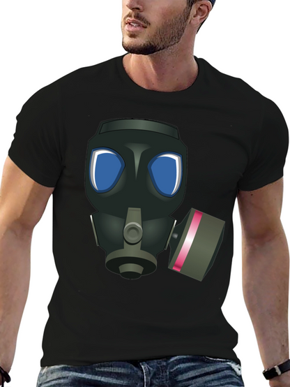 Gas Mask Graphic T-Shirt - Black Casual Tee
