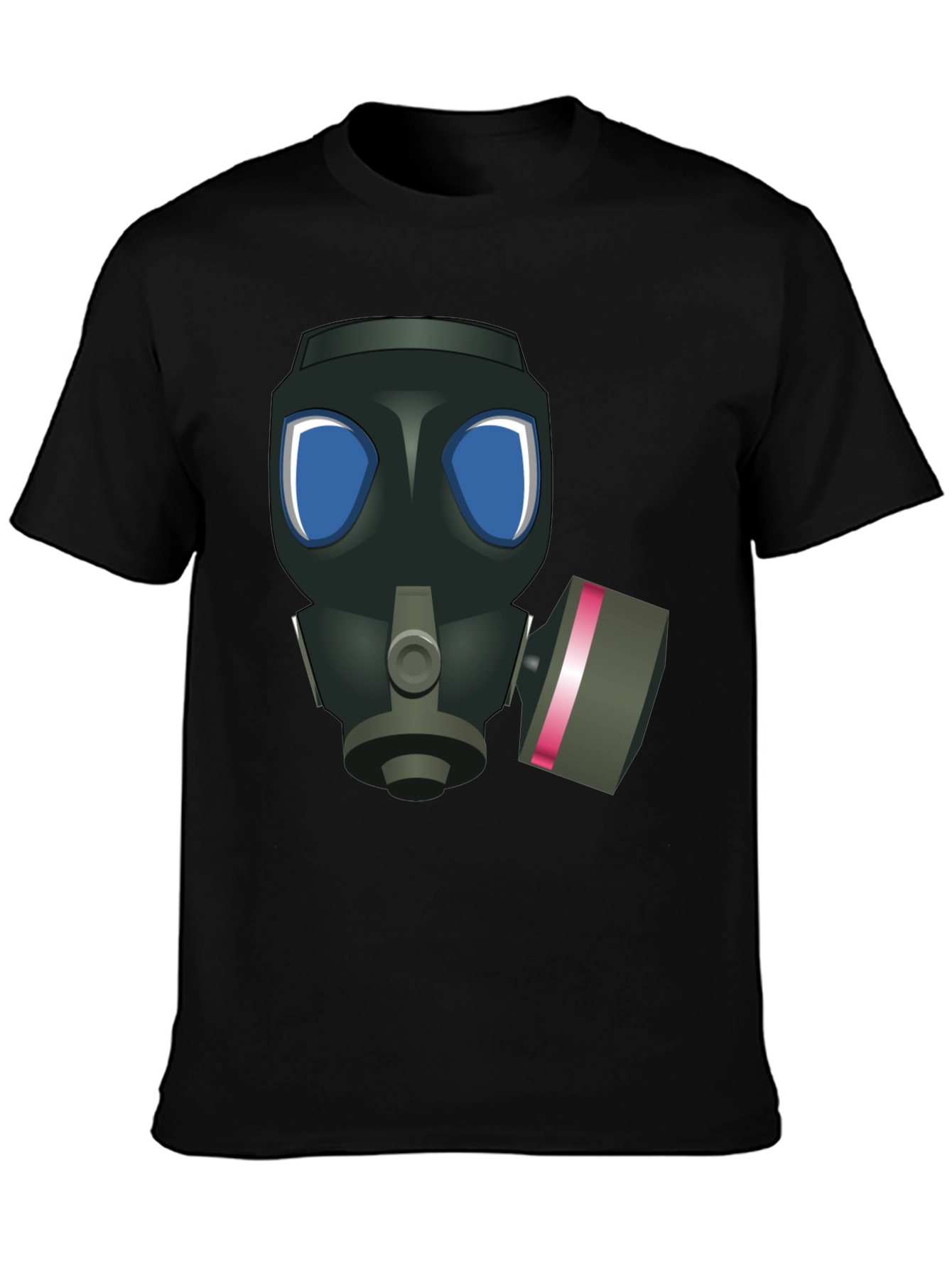 Gas Mask Graphic T-Shirt - Black Casual Tee