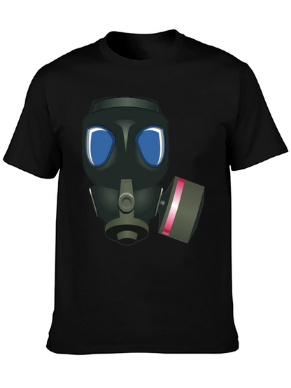 Gas Mask Graphic T-Shirt - Black Casual Tee