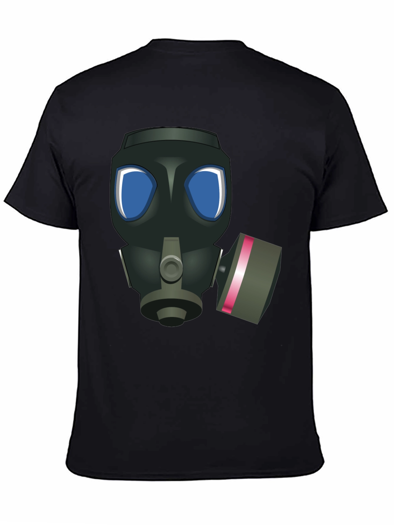 Gas Mask Graphic T-Shirt - Black Casual Tee