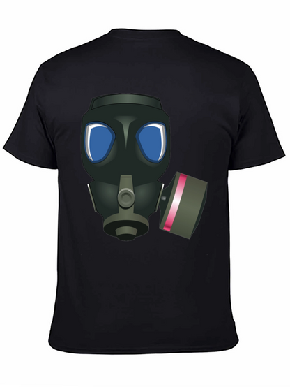 Gas Mask Graphic T-Shirt - Black Casual Tee