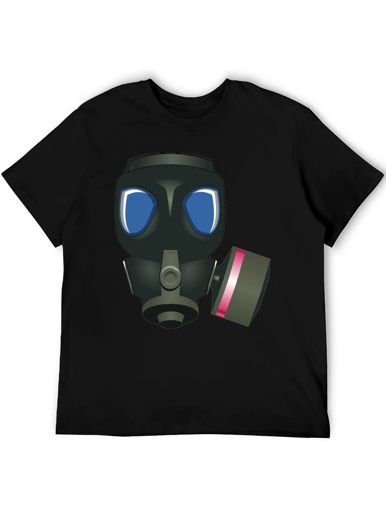 Gas Mask Graphic T-Shirt - Black Casual Tee