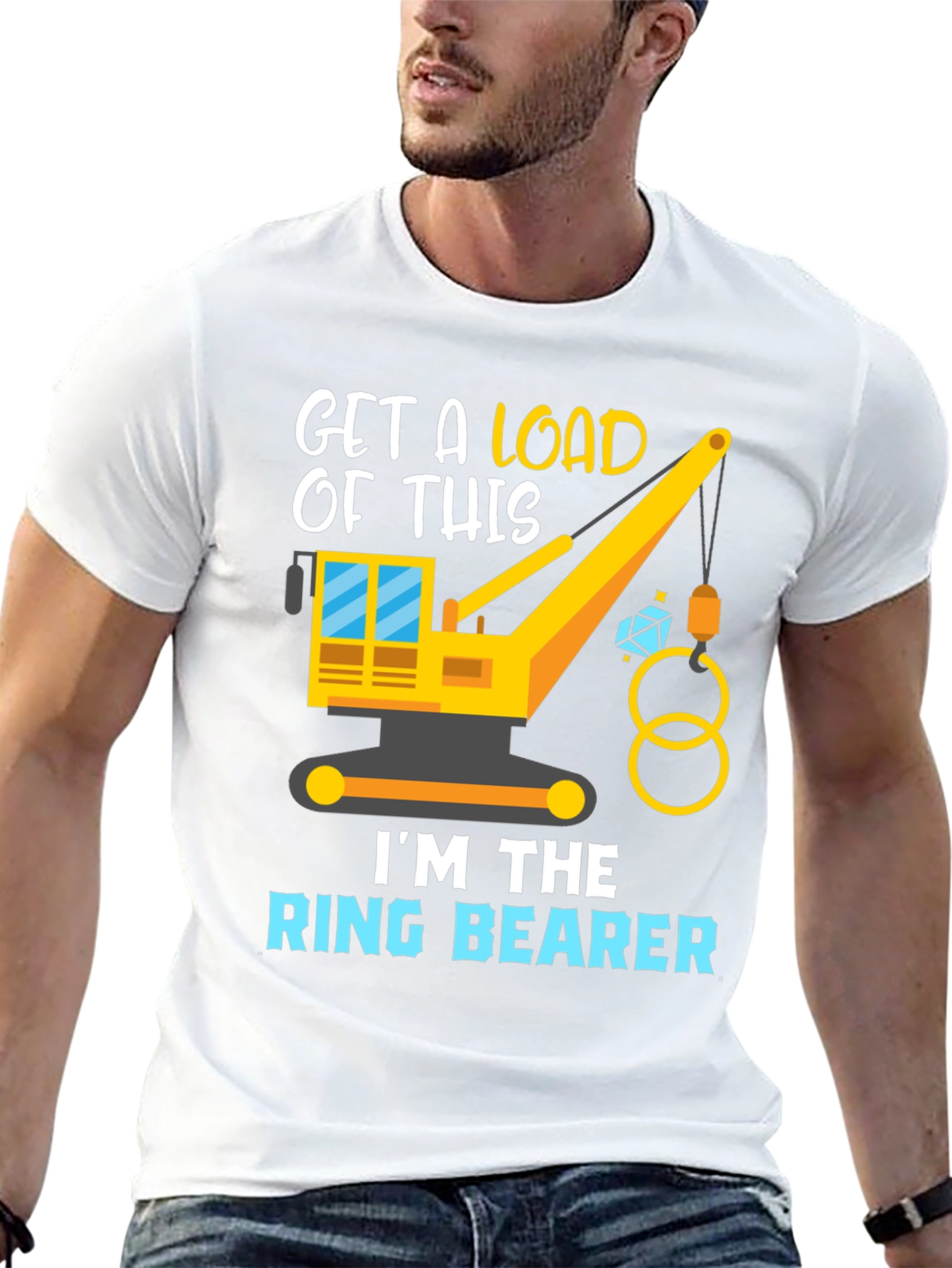 Ring Bearer Construction Crane Graphic Tee