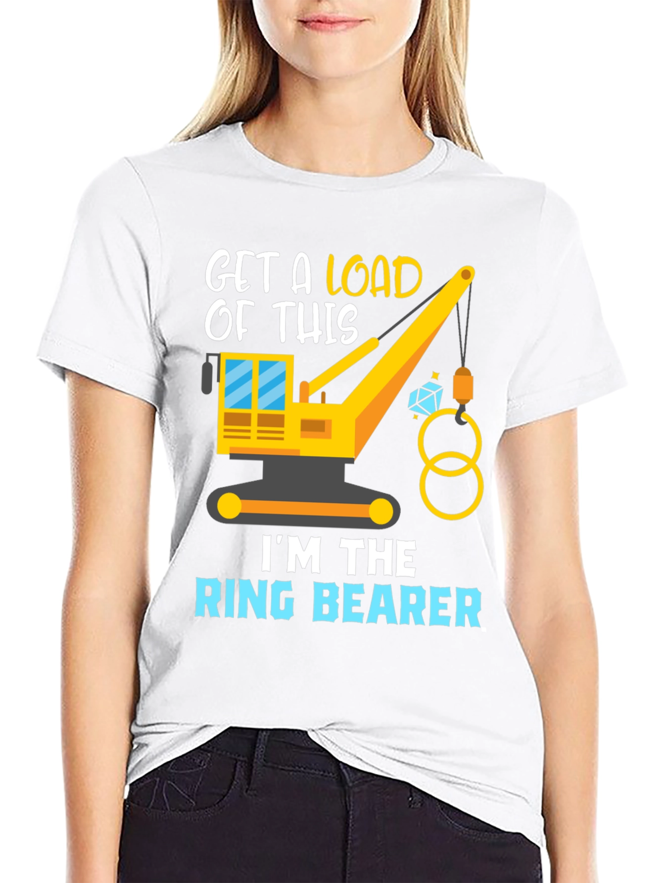 Ring Bearer Construction Crane Graphic Tee