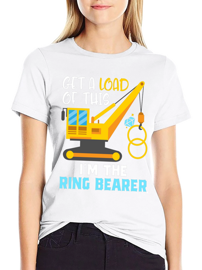 Ring Bearer Construction Crane Graphic Tee