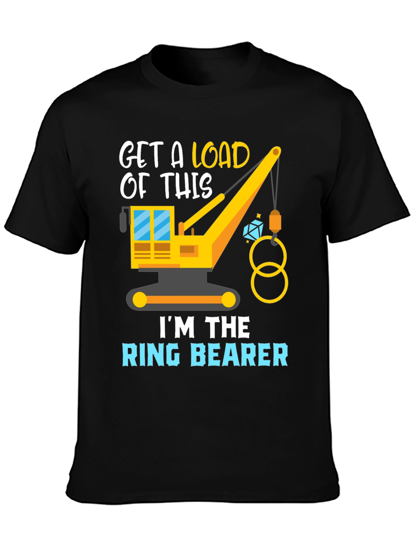 Ring Bearer Construction Crane Graphic Tee