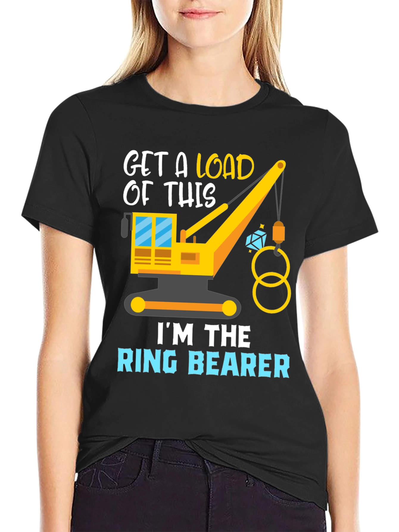 Ring Bearer Construction Crane Graphic Tee