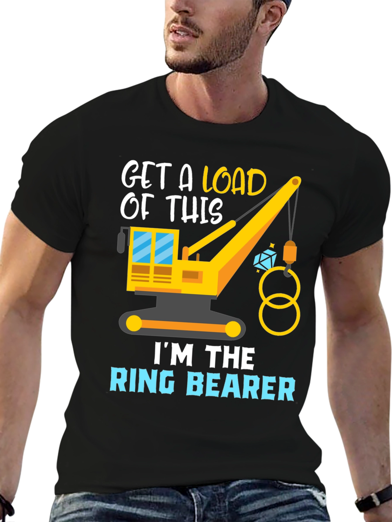 Ring Bearer Construction Crane Graphic Tee