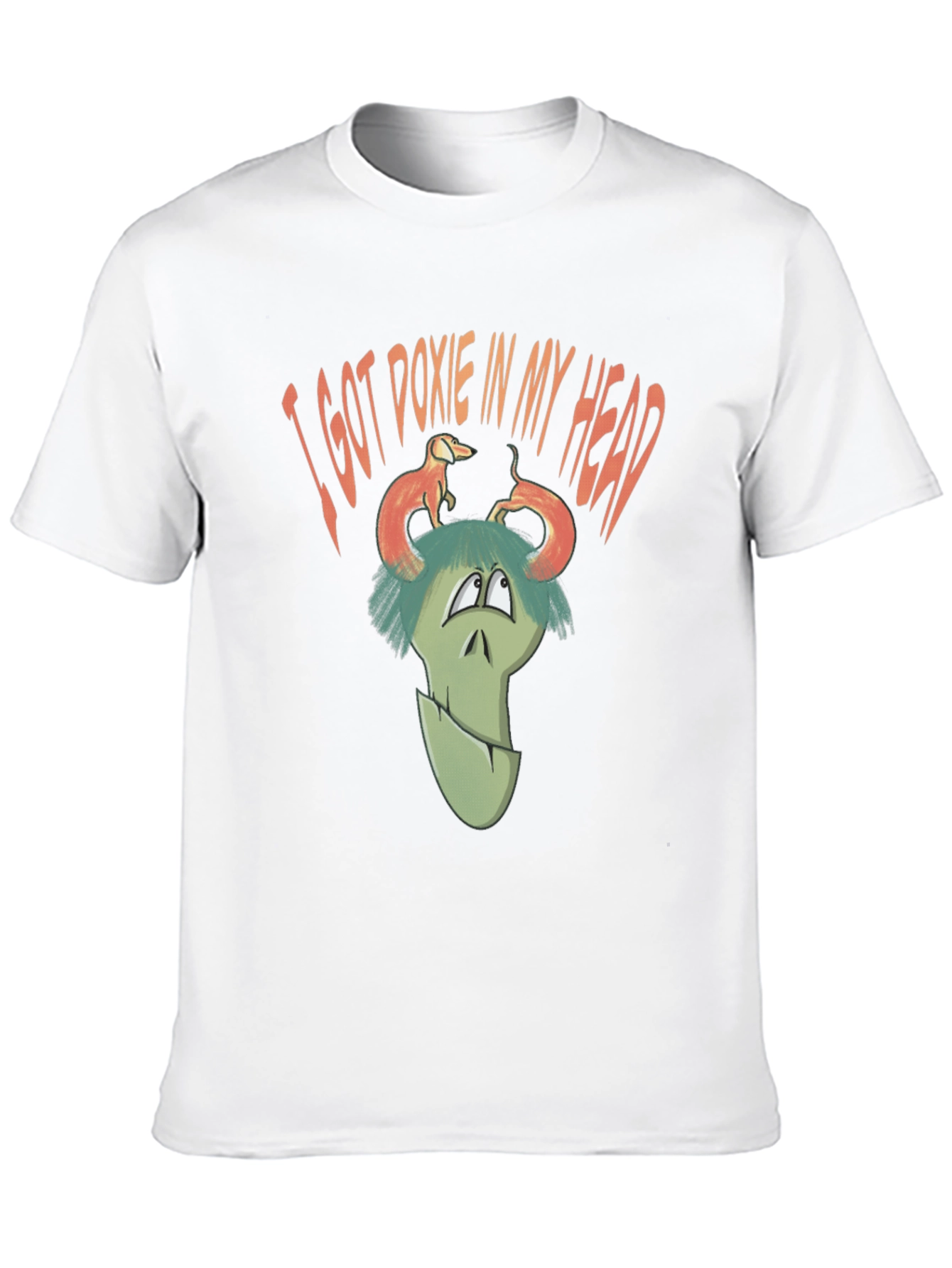 Doxie Head Graphic Tee - Unique Novelty T-Shirt