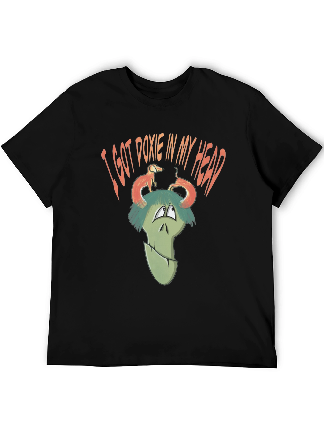 Doxie Head Graphic Tee - Unique Novelty T-Shirt