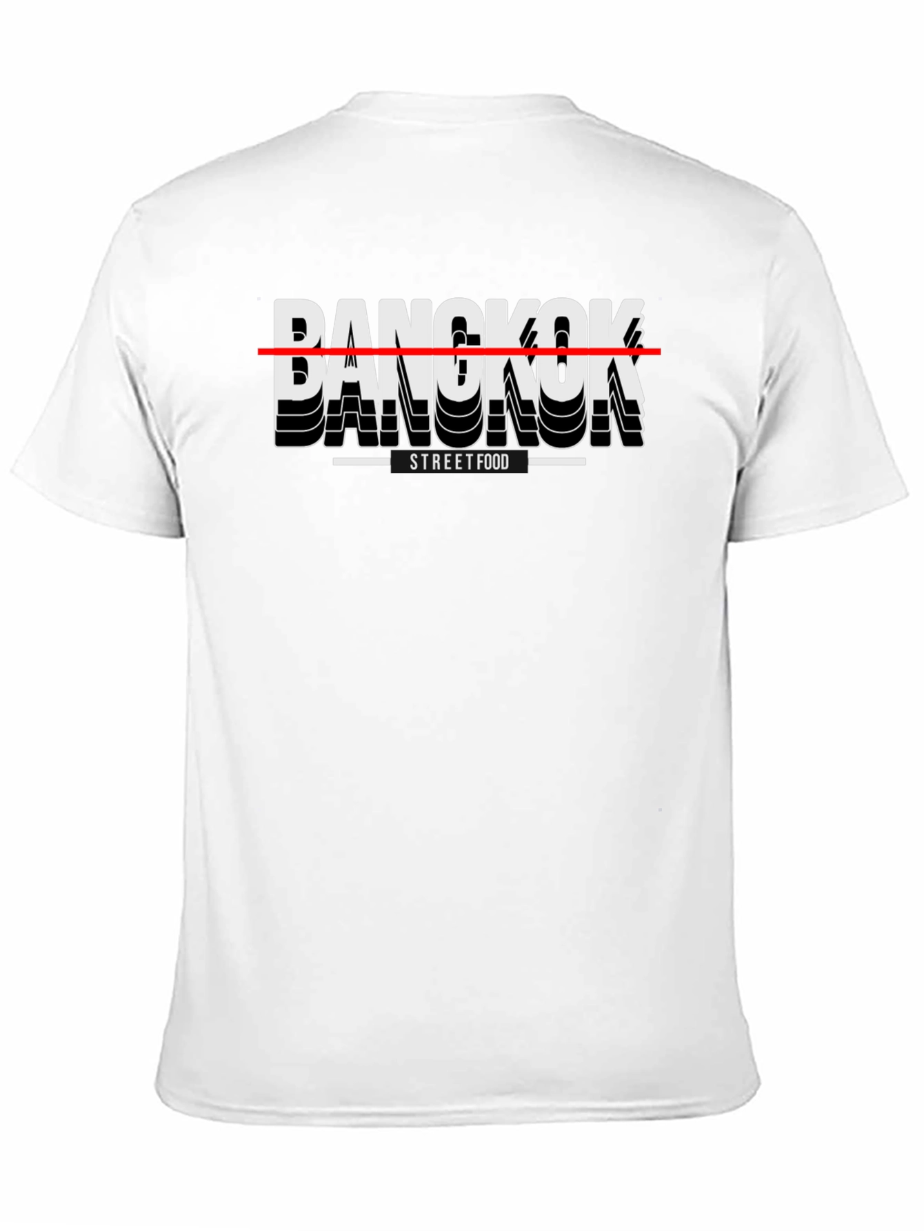Bangkok Street Food T-Shirt - Casual Black Tee
