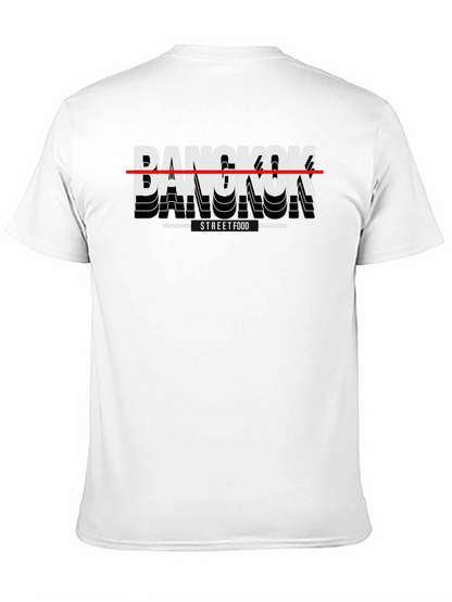 Bangkok Street Food T-Shirt - Casual Black Tee