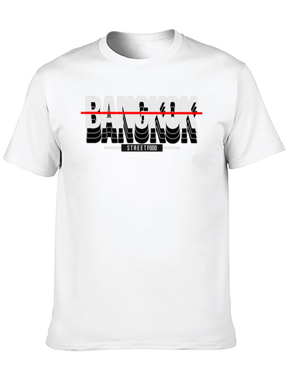 Bangkok Street Food T-Shirt - Casual Black Tee
