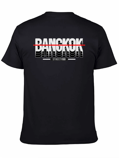 Bangkok Street Food T-Shirt - Casual Black Tee