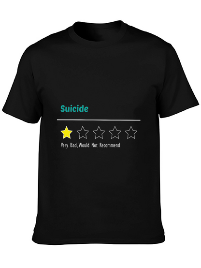 Suicide Very Bad 1-Star Funny Graphic T-Shirt