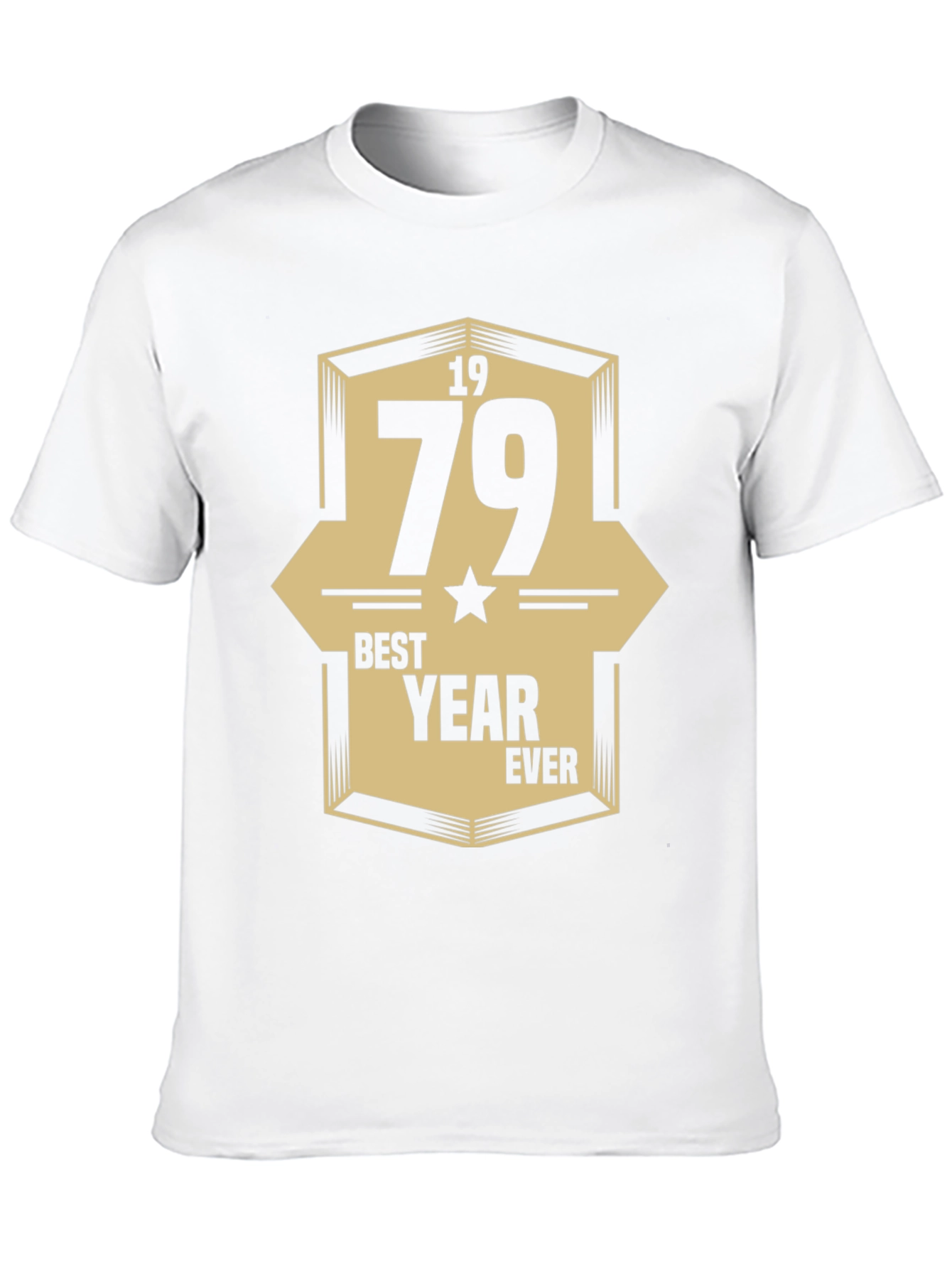 1979 Best Year Ever Graphic Print Black T-Shirt