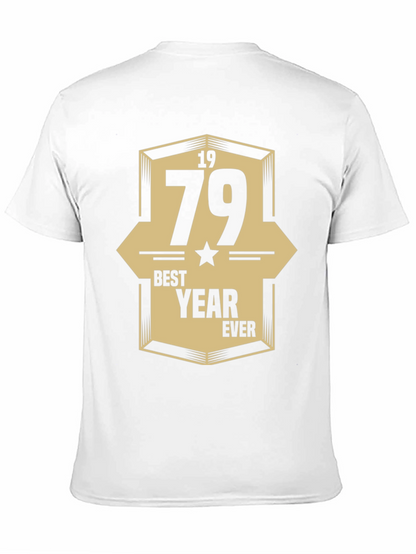 1979 Best Year Ever Graphic Print Black T-Shirt