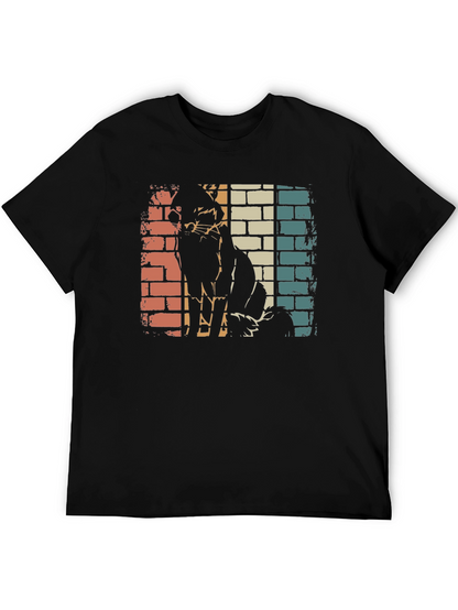 Retro Cat Silhouette Graphic Tee