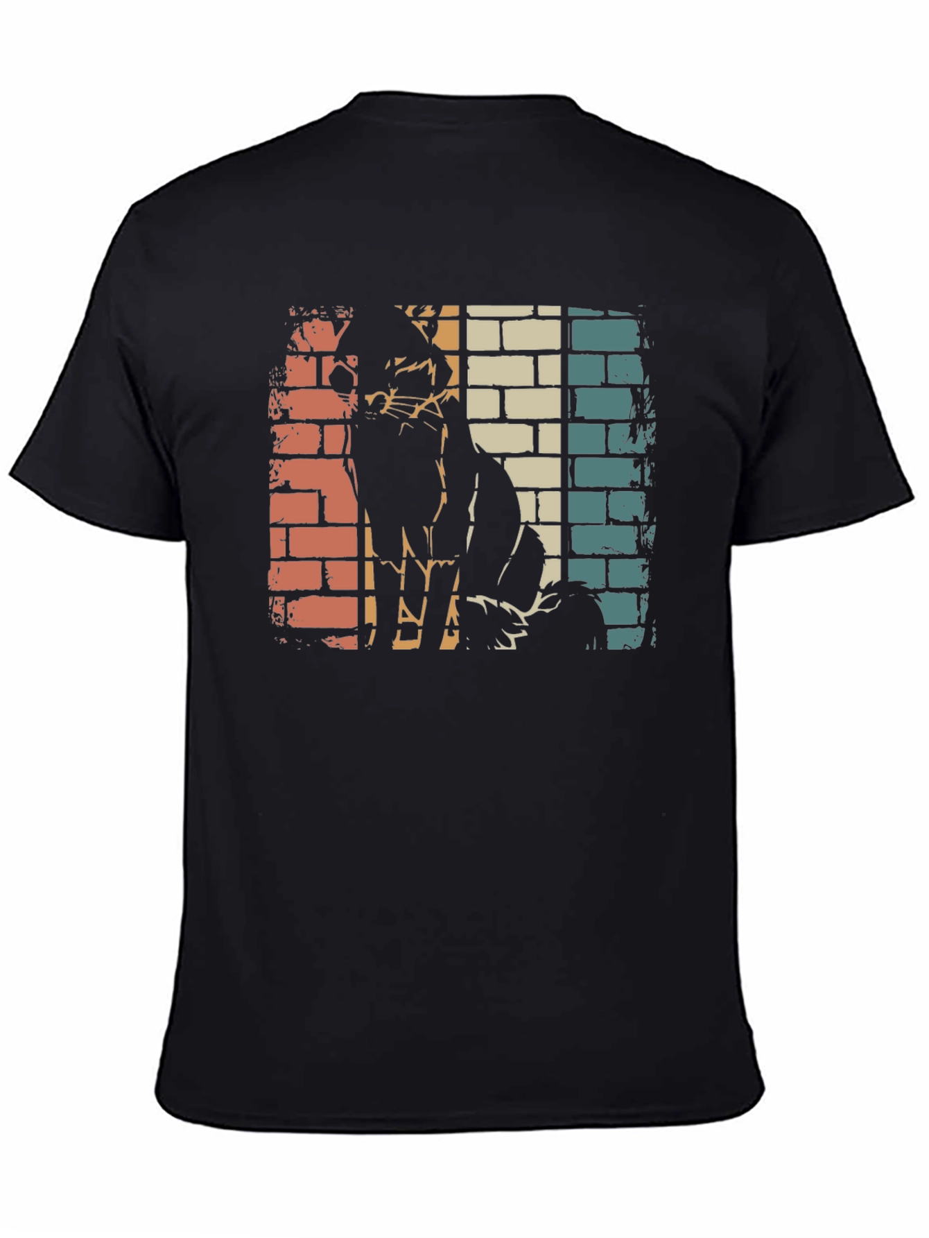 Retro Cat Silhouette Graphic Tee