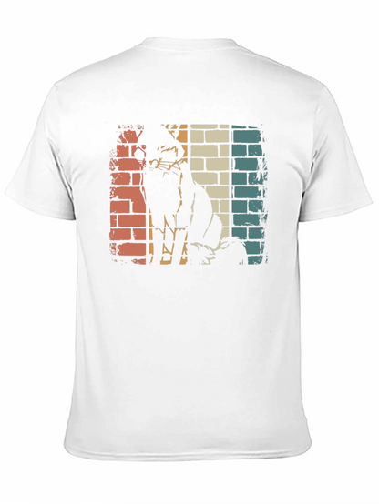 Retro Cat Silhouette Graphic Tee