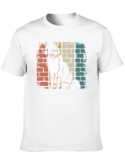 Retro Cat Silhouette Graphic Tee