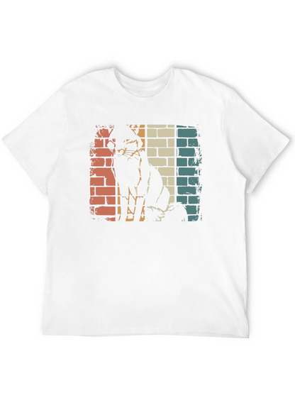 Retro Cat Silhouette Graphic Tee